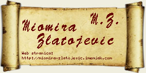 Miomira Zlatojević vizit kartica